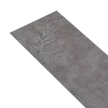 Concrete Grey PVC Flooring Planks - Self-Adhesive 5.02 m²