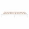 LED Bed Frame White 120x200 cm - Solid Wood & RGB Lights