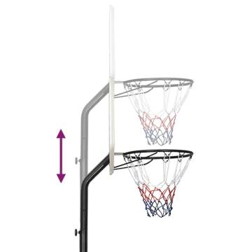 Adjustable Basketball Stand - 282-352 cm Polyethene White