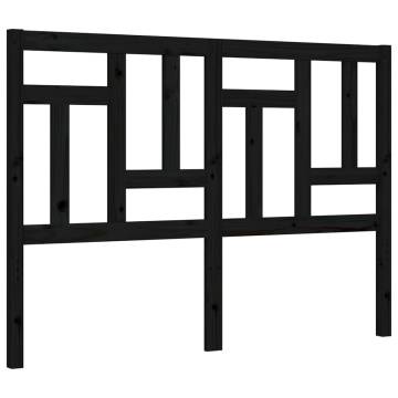 Solid Wood Black Bed Frame with Headboard 120x200 cm - HipoMarket