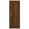 Stylish Highboard Brown Oak | 34.5x34x180 cm Engineered Wood