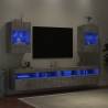 Stylish LED TV Wall Cabinets - 2 pcs Concrete Grey - 40x30x60.5 cm