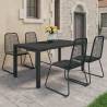 5 Piece Garden Dining Set PVC Rattan Black Colour black Size 150 cm table length Number of 4 