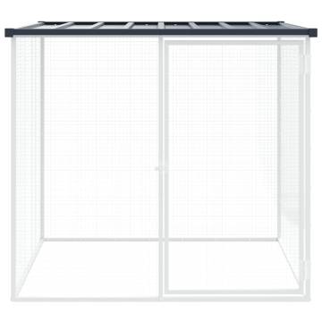 Chicken Cage with Roof - Anthracite Galvanised Steel 103x98cm