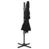 4-Tier Black Parasol with Aluminium Pole - 250x250 cm