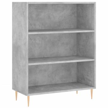 Stylish Highboard Concrete Grey - Engineered Wood Storage