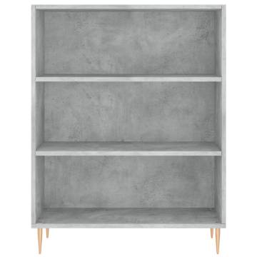 Stylish Highboard Concrete Grey - Engineered Wood Storage