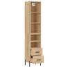 Stylish Highboard Sonoma Oak - 34.5x34x180 cm | HipoMarket