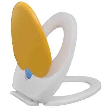 Soft Close Toilet Seats 2pcs - White & Yellow for Families