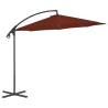 Cantilever Umbrella with Steel Pole 300 cm - Terracotta | HipoMarket