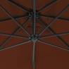 Cantilever Umbrella with Steel Pole 300 cm - Terracotta | HipoMarket