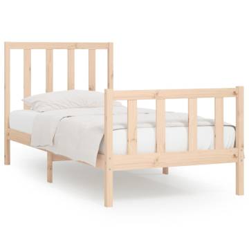 Solid Wood Bed Frame 100x200 cm - Timeless Design & Sturdy