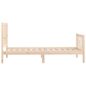 Solid Wood Bed Frame 100x200 cm - Timeless Design & Sturdy