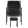 Relaxing Black Leather Armchair with Footrest - Hipo Market