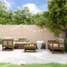 8 Piece Garden Lounge Set Honey Brown Solid Wood Pine Colour honey brown Number of 8 