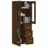 Stylish Highboard Brown Oak - Durable Engineered Wood Storage