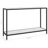 Stylish White Console Table 120x35x75 cm with Glass Top