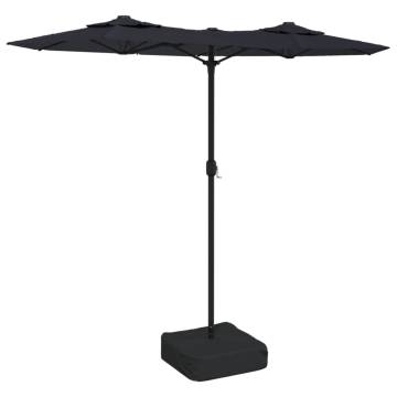 Double-Head Parasol Black - Elegant Shade Solution 316x240 cm