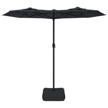 Double-Head Parasol Black - Elegant Shade Solution 316x240 cm