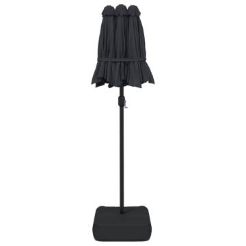 Double-Head Parasol Black - Elegant Shade Solution 316x240 cm