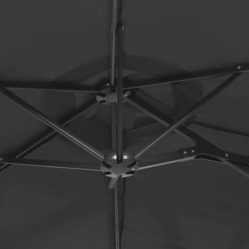 Double-Head Parasol Black - Elegant Shade Solution 316x240 cm