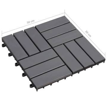 Decking Tiles 20 pcs Grey Wash 30x30 cm Solid Acacia Wood