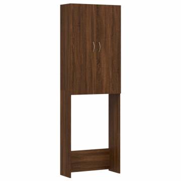 Washing Machine Cabinet Brown Oak - Stylish & Functional Storage