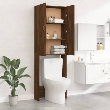 Washing Machine Cabinet Brown Oak - Stylish & Functional Storage