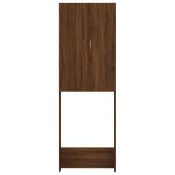 Washing Machine Cabinet Brown Oak - Stylish & Functional Storage