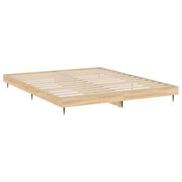 Sonoma Oak Bed Frame 160x200 cm - Durable Engineered Wood