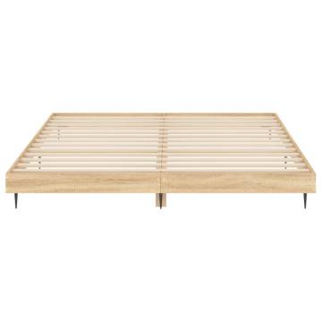 Sonoma Oak Bed Frame 160x200 cm - Durable Engineered Wood