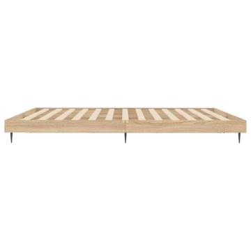 Sonoma Oak Bed Frame 160x200 cm - Durable Engineered Wood