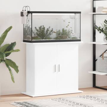 High Gloss White Aquarium Stand - 81x36x73 cm Engineered Wood