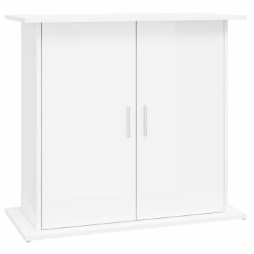 High Gloss White Aquarium Stand - 81x36x73 cm Engineered Wood