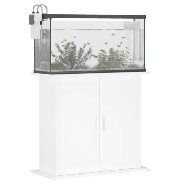 High Gloss White Aquarium Stand - 81x36x73 cm Engineered Wood