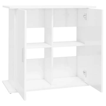 High Gloss White Aquarium Stand - 81x36x73 cm Engineered Wood