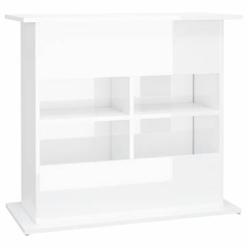 High Gloss White Aquarium Stand - 81x36x73 cm Engineered Wood