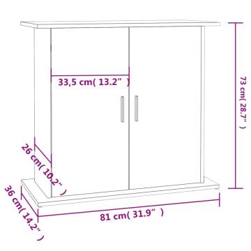 High Gloss White Aquarium Stand - 81x36x73 cm Engineered Wood