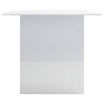 High Gloss White Dining Table 180x90cm - Modern & Elegant