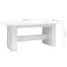 High Gloss White Dining Table 180x90cm - Modern & Elegant