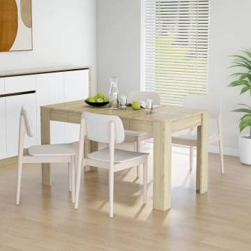 Sonoma Oak Dining Table - 140x74.5x76 cm | Elegance & Durability