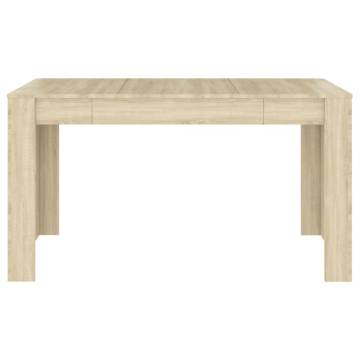 Sonoma Oak Dining Table - 140x74.5x76 cm | Elegance & Durability