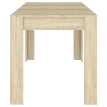 Sonoma Oak Dining Table - 140x74.5x76 cm | Elegance & Durability