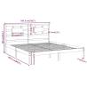 Grey Solid Wood Bed Frame 180x200 cm - Super King Size