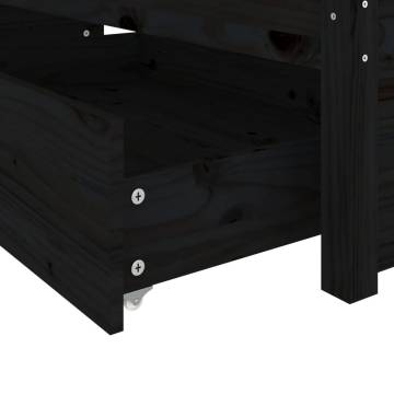 Bed Frame with Drawers Black 120x190 cm - Small Double