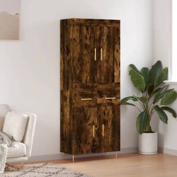 Highboard Smoked Oak - Elegant Storage Solution | HipoMarket