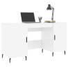 High Gloss White Desk 140x50x75 cm - Elegant & Practical