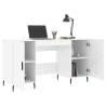 High Gloss White Desk 140x50x75 cm - Elegant & Practical