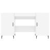 High Gloss White Desk 140x50x75 cm - Elegant & Practical