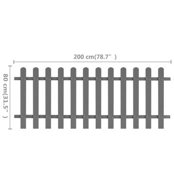 Picket Fence WPC 200x80 cm - Durable Garden Décor